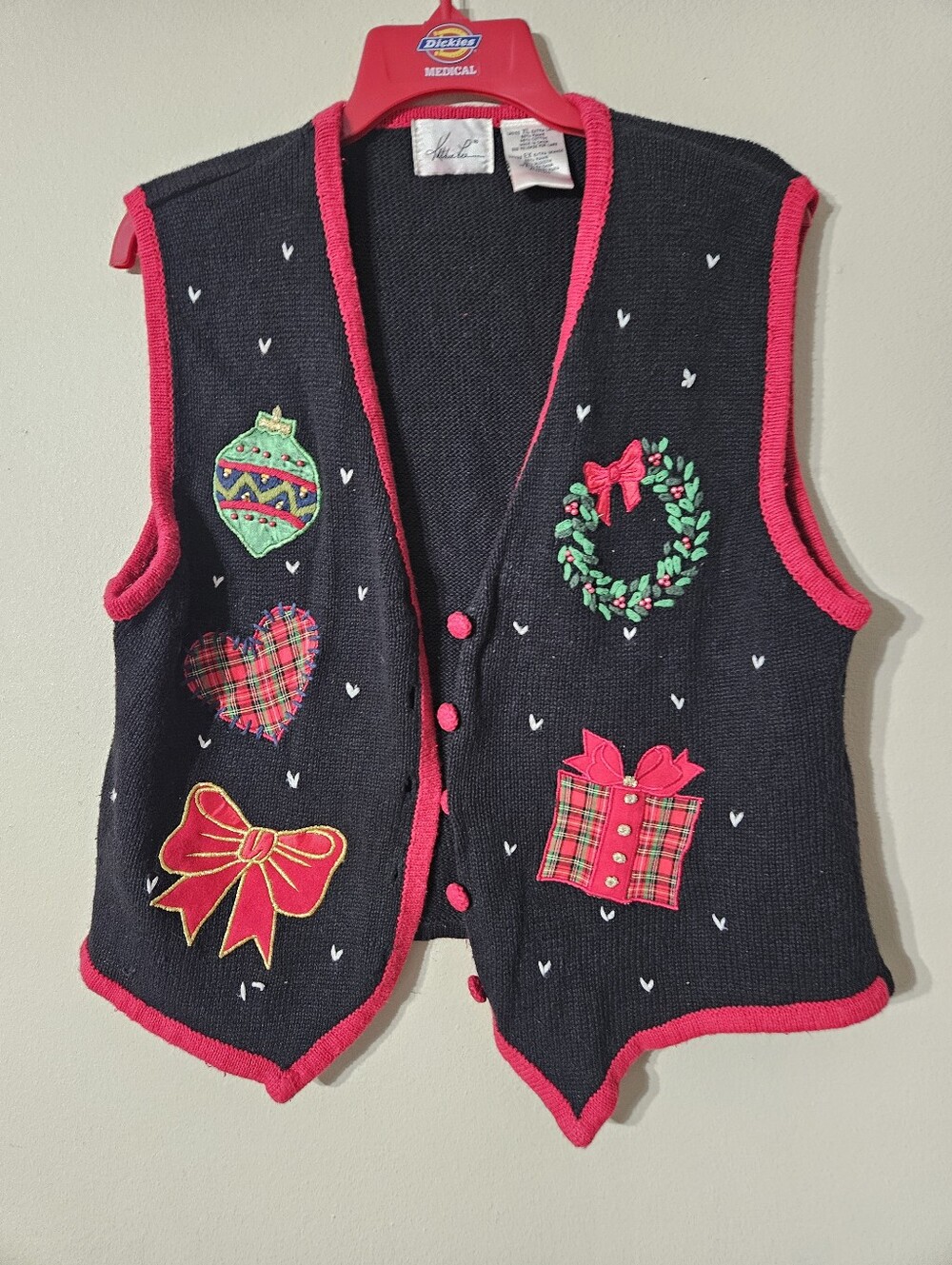 VTG Kathie Lee Christmas Vest XL